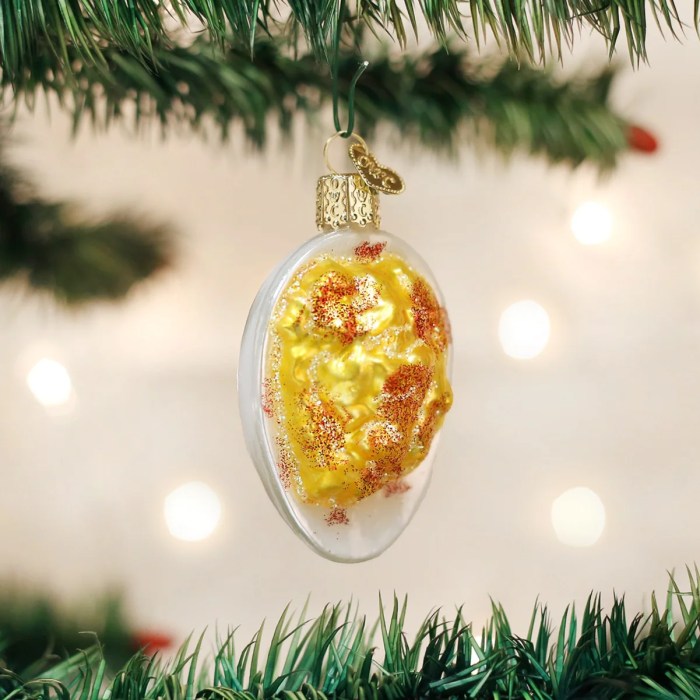 Deviled egg christmas ornament