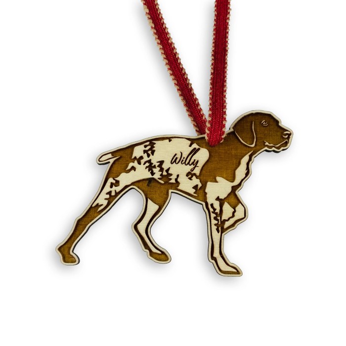 German shorthaired pointer christmas ornament