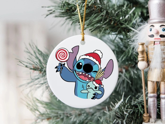 Lilo stitch christmas ornament